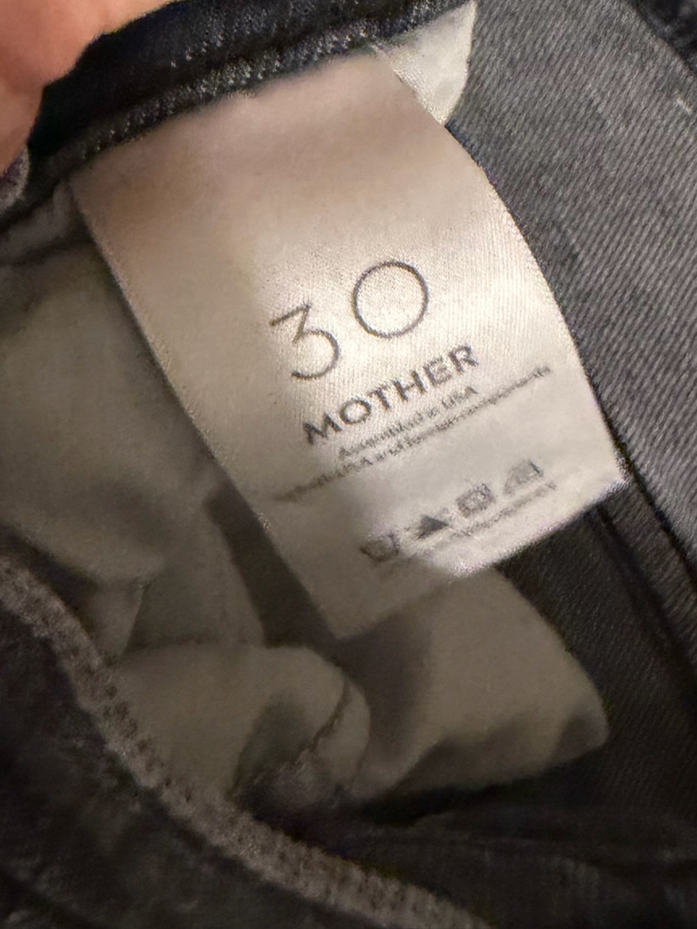 Mother High Rise Straight Leg Jeans Gray Wash Model Off Duty Size 30 - Picture 5 of 7